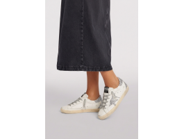 Super-Star Wmns White Silver Glitters