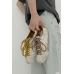 Golden Goose True-Star in White Nappa Leather With Gold Star and Beige Suede Heel Tab