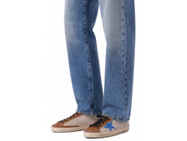 Super-Star LTD With Light Blue Star And Crocodile-Print Heel Tab