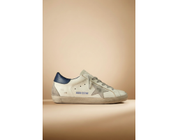 Super-Star With Suede Star and Blue Heel Tab