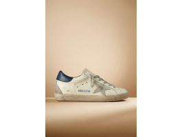 Super-Star With Suede Star and Blue Heel Tab