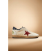 Golden Goose Ball Star Brown Nubuck Star And Nappa Heel Tab