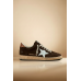 Golden Goose Ball Star Brown Suede Silver Glitter Star