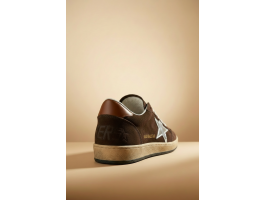 Ball Star Brown Suede Silver Glitter Star