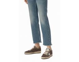 Ball Star Brown Suede Silver Glitter Star