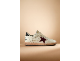 Ball Star Brown Suede Silver Glitter Star