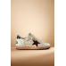Golden Goose Ball Star Chicory Coffee With Glitter Star And Black Leather Heel Tab