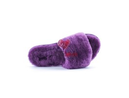 Меховые домашние тапочки Fur Slides - Фиолетовые