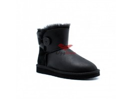 Угги Мини с Пуговицей Обливные Черные Угги Мини с Пуговицей Обливные Черные